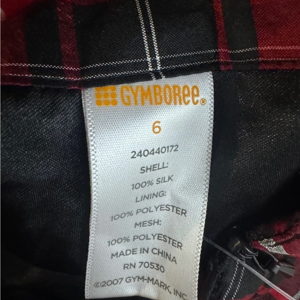 Gymboree Red Black Plaid Skirt Girls Size 6 Tartan Holiday Twirl Skater Skirt